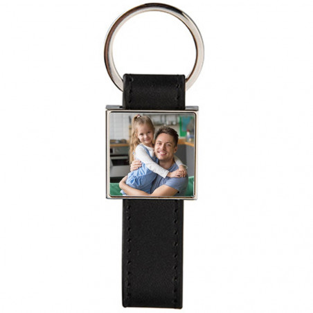 Portachiavi in pelle lungo quadrato foto Portachiavi in pelle lungo quadrato foto