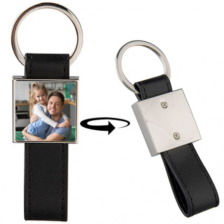 Portachiavi in pelle lunga e personalizzabile Portachiavi in pelle lunga e personalizzabile