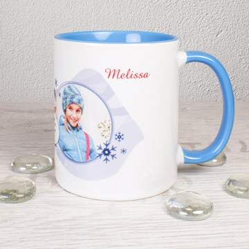 Tazza colorata celeste personalizzabile