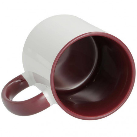 Impugnatura della tazza e dentro bordeaux Impugnatura della tazza e dentro bordeaux