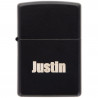 Accendino nero Zippo inciso