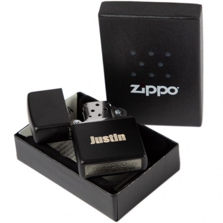 Briquet nero Zippo personalizzabile Briquet nero Zippo personalizzabile