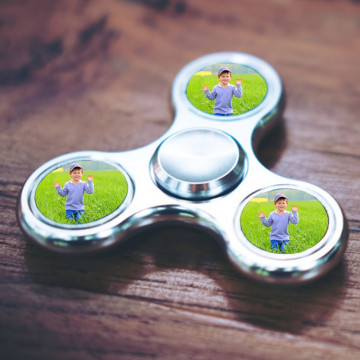 Hand-Spinner argento personalizzato con foto