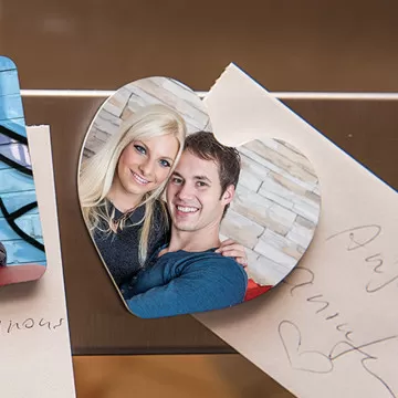 Magnete a cuore personalizzato con foto e/o testo