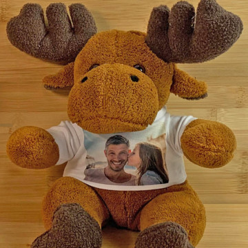 Peluche di cervo personalizzato con foto