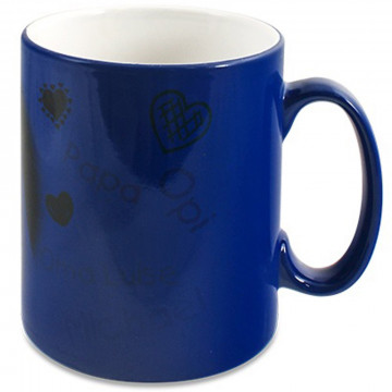 Tazza magica blu personalizzato foto