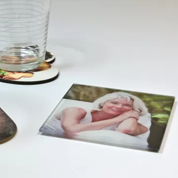 Sottobicchiere in vetro personalizzata