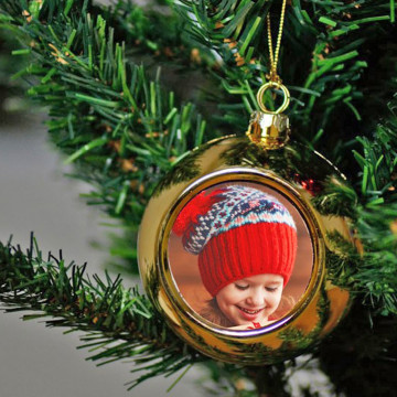 Palla di Natale dorato per personalizzare