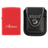 Briquet rosso Zippo con sacchetto