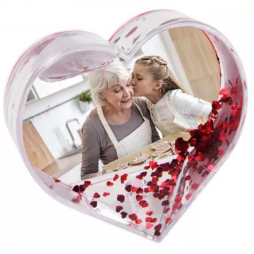 Palla di neve cuore con foto personalizzata | Idea regalo romantica
