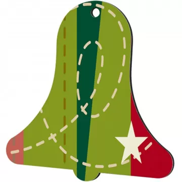 Decorazione da appendere a forma di campana di Natale