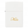 Accendino bianco Zippo inciso