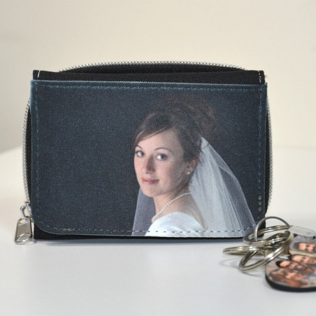 Portafoglio nero personalizzabile Portafoglio nero personalizzabile