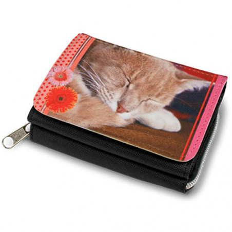 Portafoglio nero stampato foto Portafoglio nero stampato foto