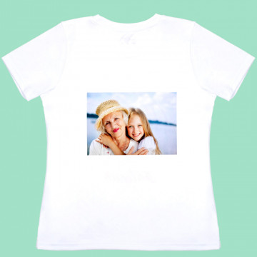 T-shirt fotografica personalizzata per donna