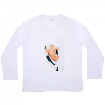 T-shirt maniche lunghe bianco personalizzato