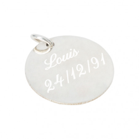 Ciondolo rotondo placcato argento Ciondolo rotondo placcato argento