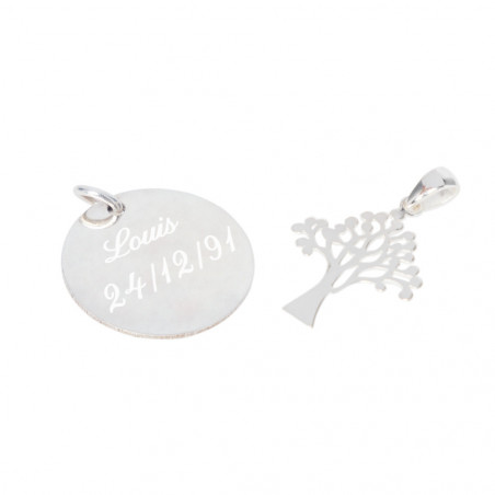 Ciondolo albero in argento personalizzato Ciondolo albero in argento personalizzato