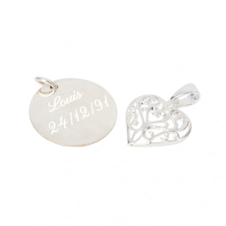 Ciondolo albero di vita del cuore personalizzato