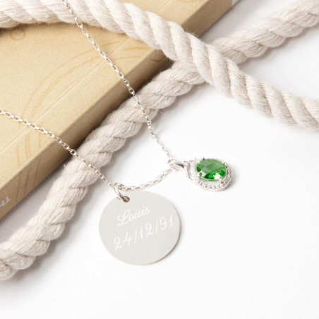 Ciondolo stras verde personalizzabile Ciondolo stras verde personalizzabile