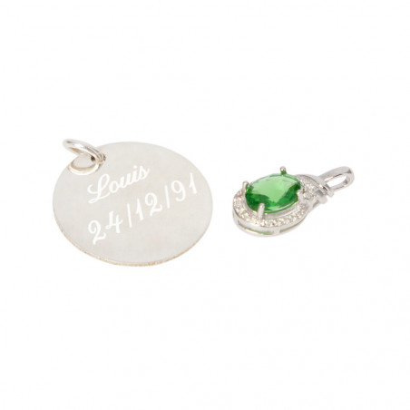 Ciondolo verde strass Ciondolo verde strass