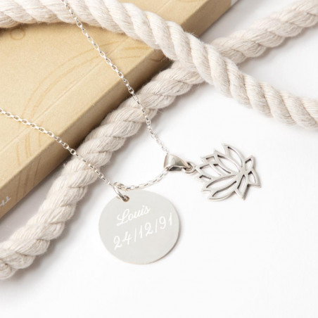 Collana di fiore di loto personalizzato Collana di fiore di loto personalizzato