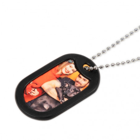 Dog tag nero personalizzabile Dog tag nero personalizzabile