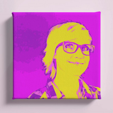 Tavola quadrata personalizzata in stile pop art