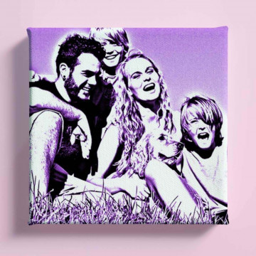 Tavolo pop art monocromatico 1 foto personalizzata