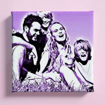 Tavolo pop art monocromatico 1 foto personalizzata