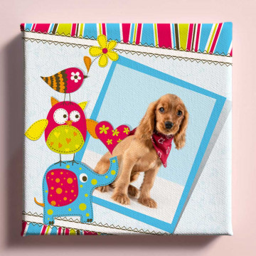 Pittura foto tela montaggio animale colorato