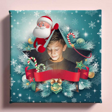 Tela foto su cornice con tema natalizio