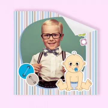 Poster unico con montaggio ragazzo