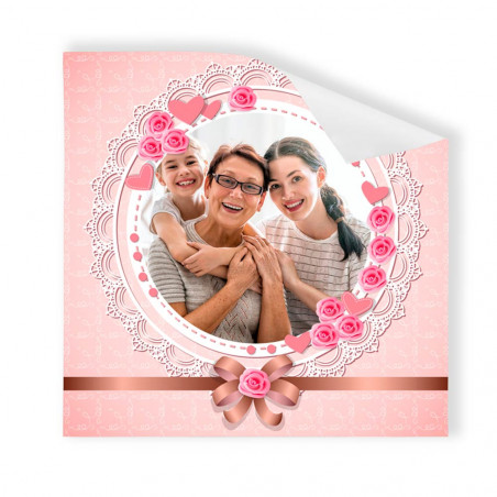 Poster cuore pastello con foto Poster cuore pastello con foto