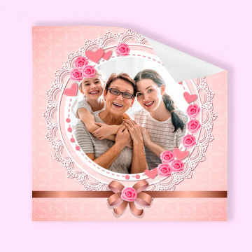Poster cuore rosa foto  - poster personalizzato