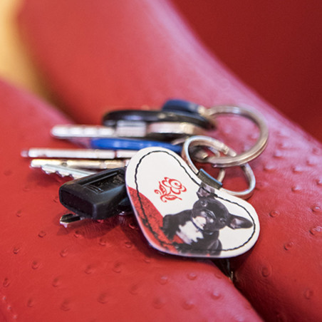 Portachiavi in pelle cuore personalizzato Portachiavi in pelle cuore personalizzato