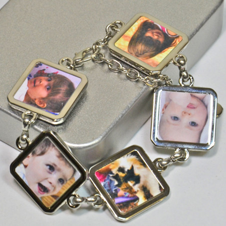 bracciale 5 ciondoli quadrati bracciale 5 ciondoli quadrati