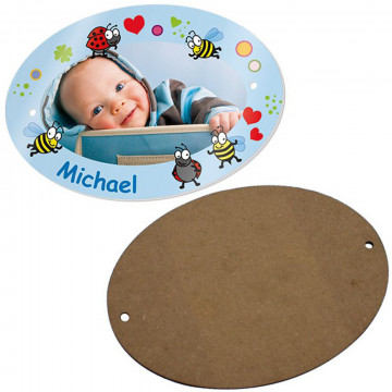 Personalizzato porta targa foto testo | Etichetta della porta