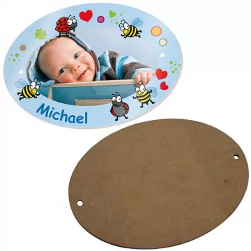 Personalizzato porta targa foto testo | Etichetta della porta