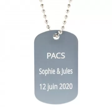 Cane Tag con testo che brucia