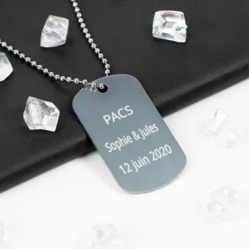 Collana con piastra militare personalizzata o targhetta per cani