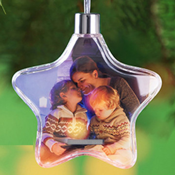 Stella di Natale personalizzato foto per appendere