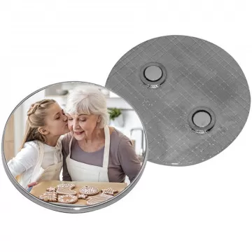 Magnete metallico rotondo personalizzato