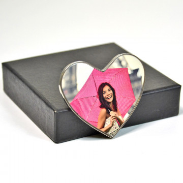 Magnete in metallo a forma di cuore personalizzabile