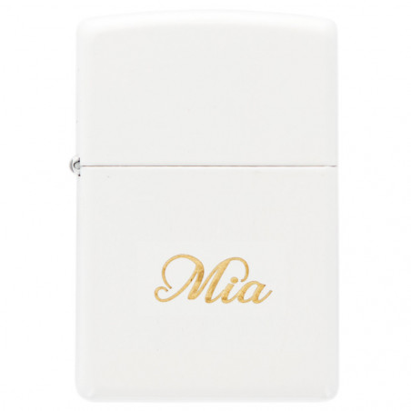 Zippo bianco opaco inciso Zippo bianco opaco inciso