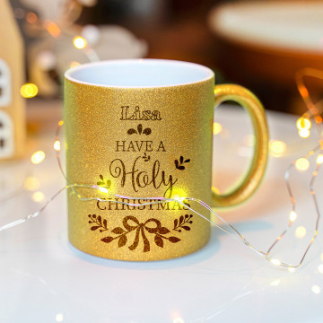 Tazza fotografica personalizzata con doratura