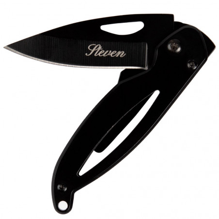 Coltello in acciaio nero personalizzato Coltello in acciaio nero personalizzato