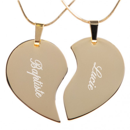 Collana cuore separabile incisa Collana cuore separabile incisa