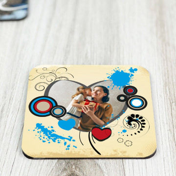 Sottobicchiere quadro con personalizzazione cuore