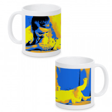 Tazza fotografica personalizzata in stile Pop Art